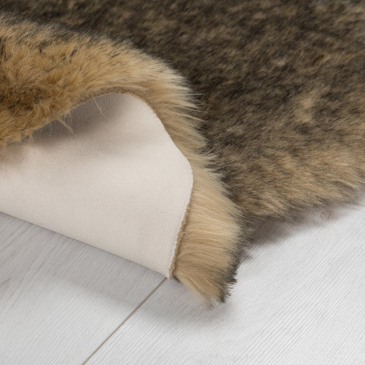 Copenhagen Quad Faux Fur Rug Copenhagen Brown – image 5