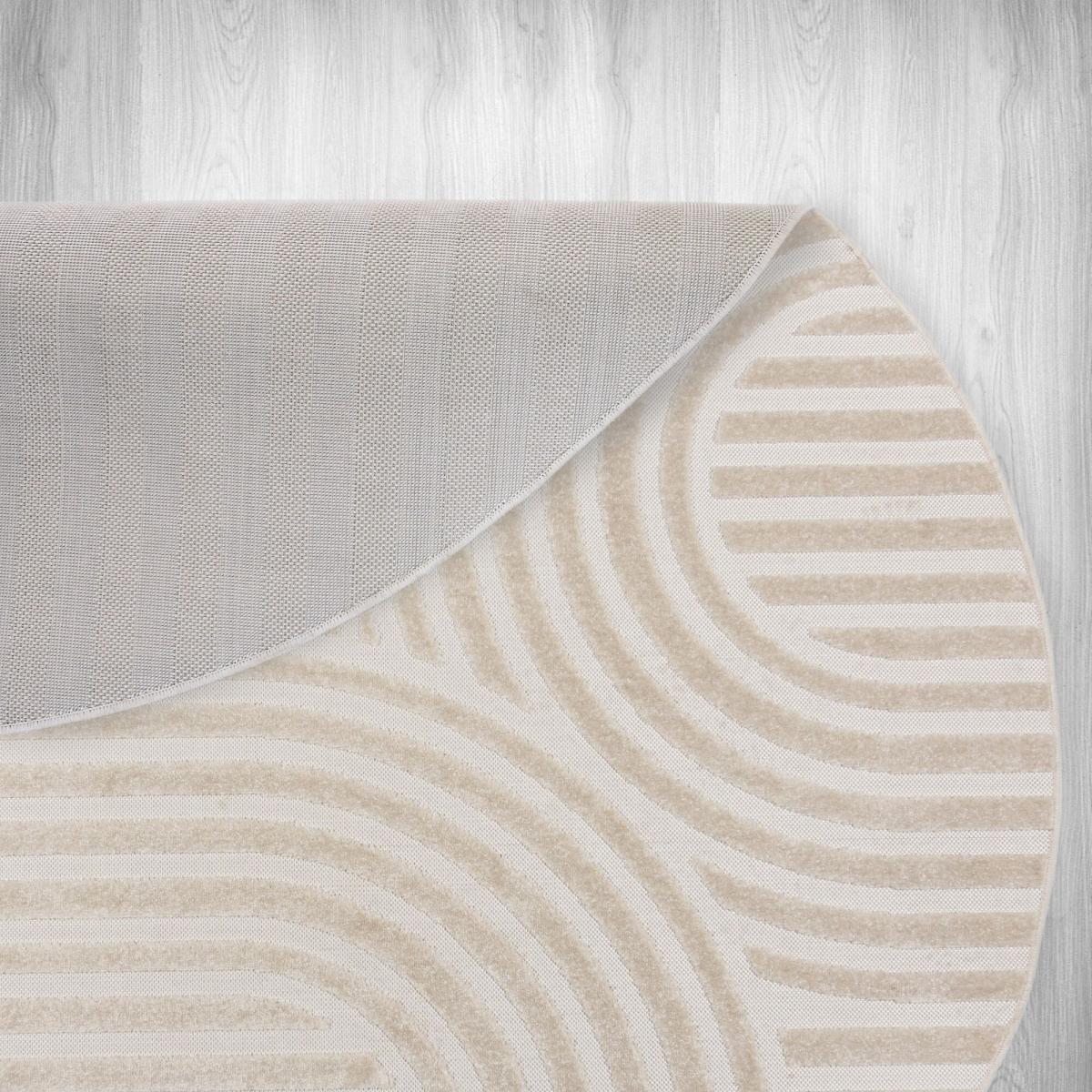 Lune Luxe Abstract Indoor Outdoor Round Rug – image 3