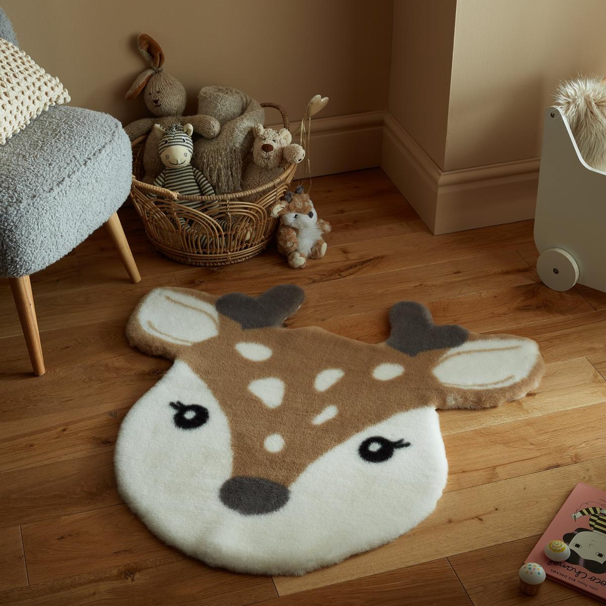 Darcie the Deer Rug Brown/White – image 1