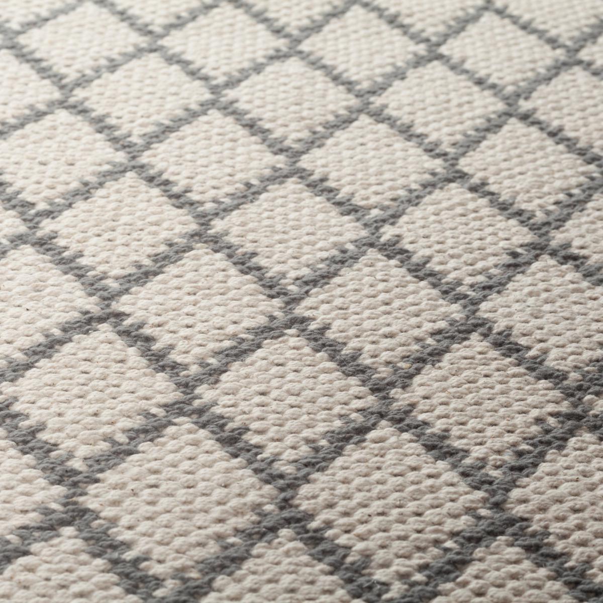 Cotton Flatweave Rug White and Grey – image 3