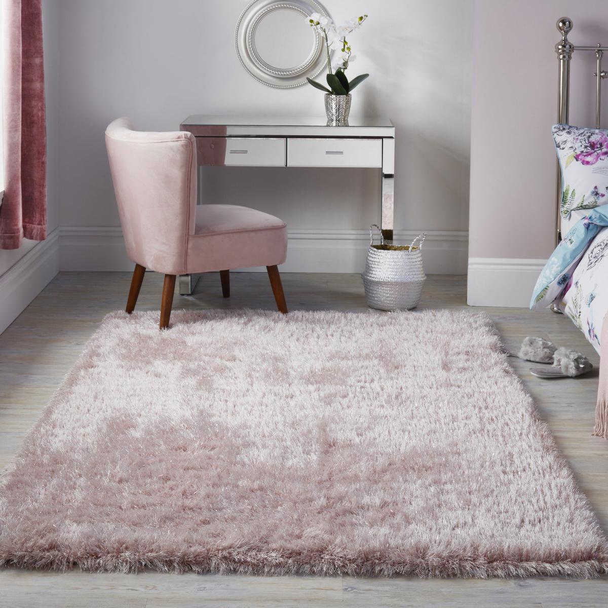 Riviera Sparkle Shaggy Rug Riviera Mauve – image 2