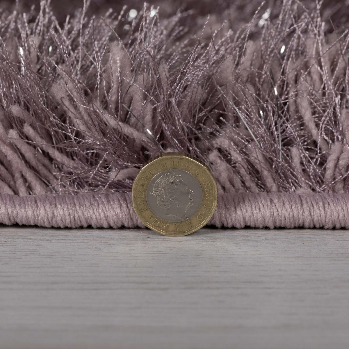 Riviera Sparkle Shaggy Rug Riviera Mauve – image 6