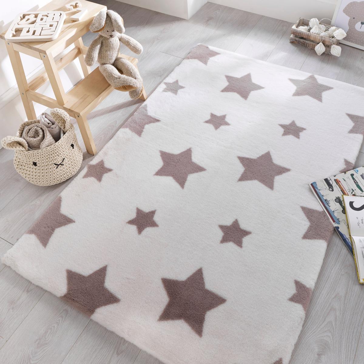 Twinkle Star Rug White and Brown – image 1