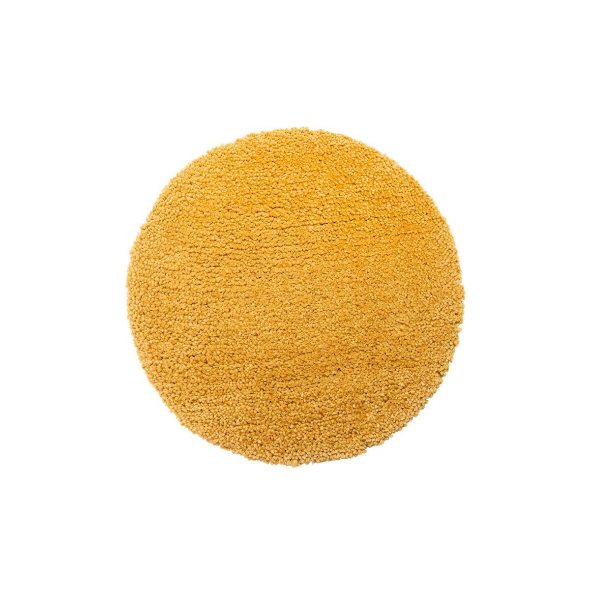 Bertie Shaggy Circle Rug Yellow – image 2