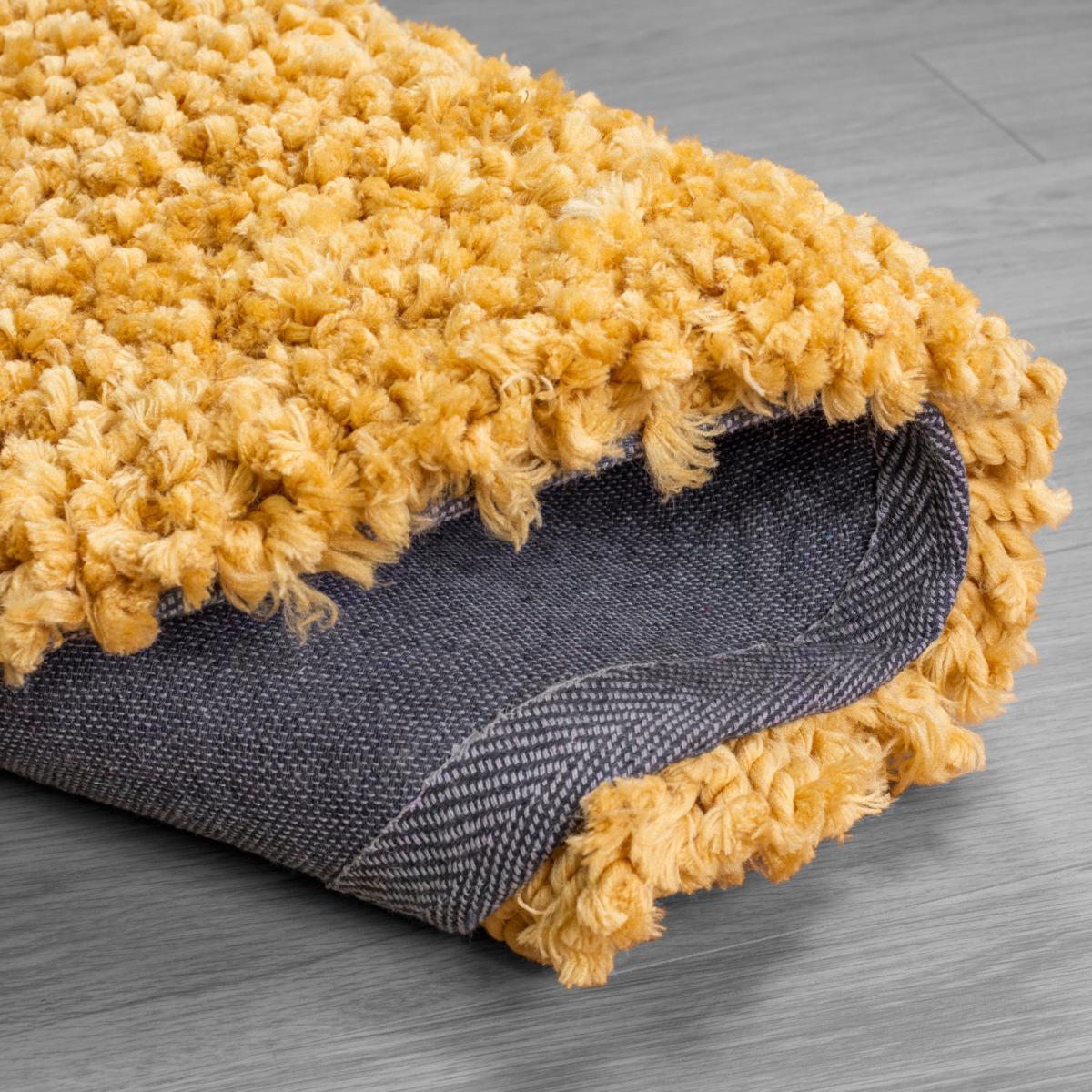 Bertie Shaggy Circle Rug Yellow – image 3