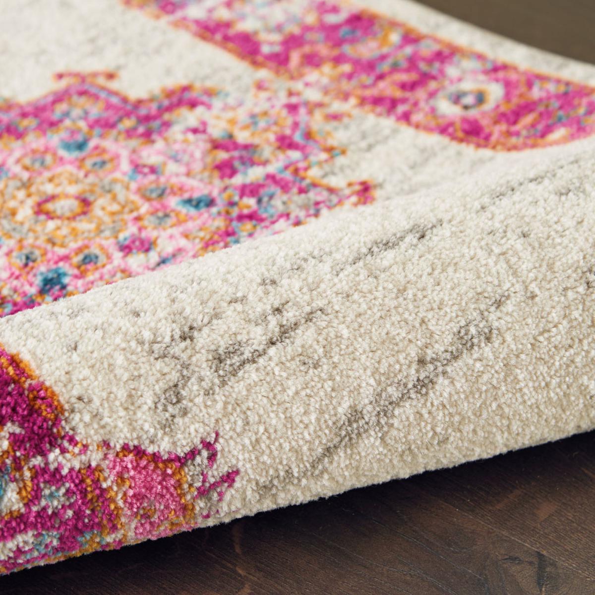Ivory and Fuchsia Passion Rug Pink – image 4
