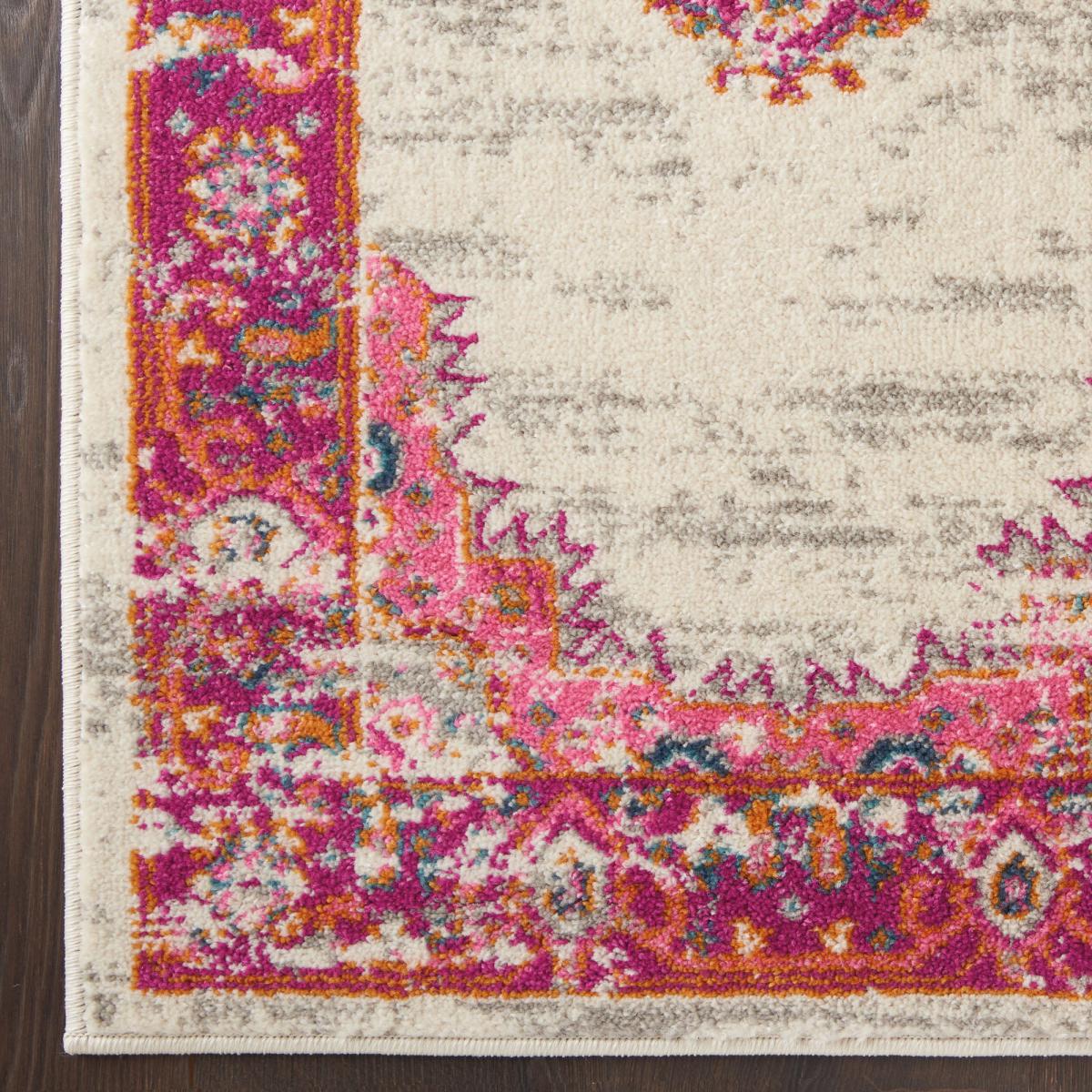 Ivory and Fuchsia Passion Rug Pink – image 5