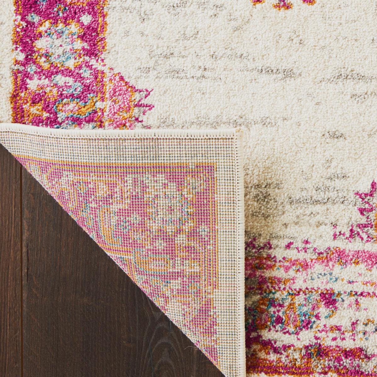 Ivory and Fuchsia Passion Rug Pink – image 6