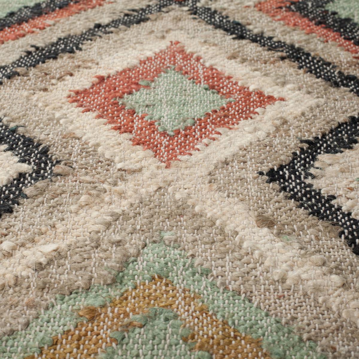 Marcella Jute Flatweave Rug Beige, Green and Black – image 3