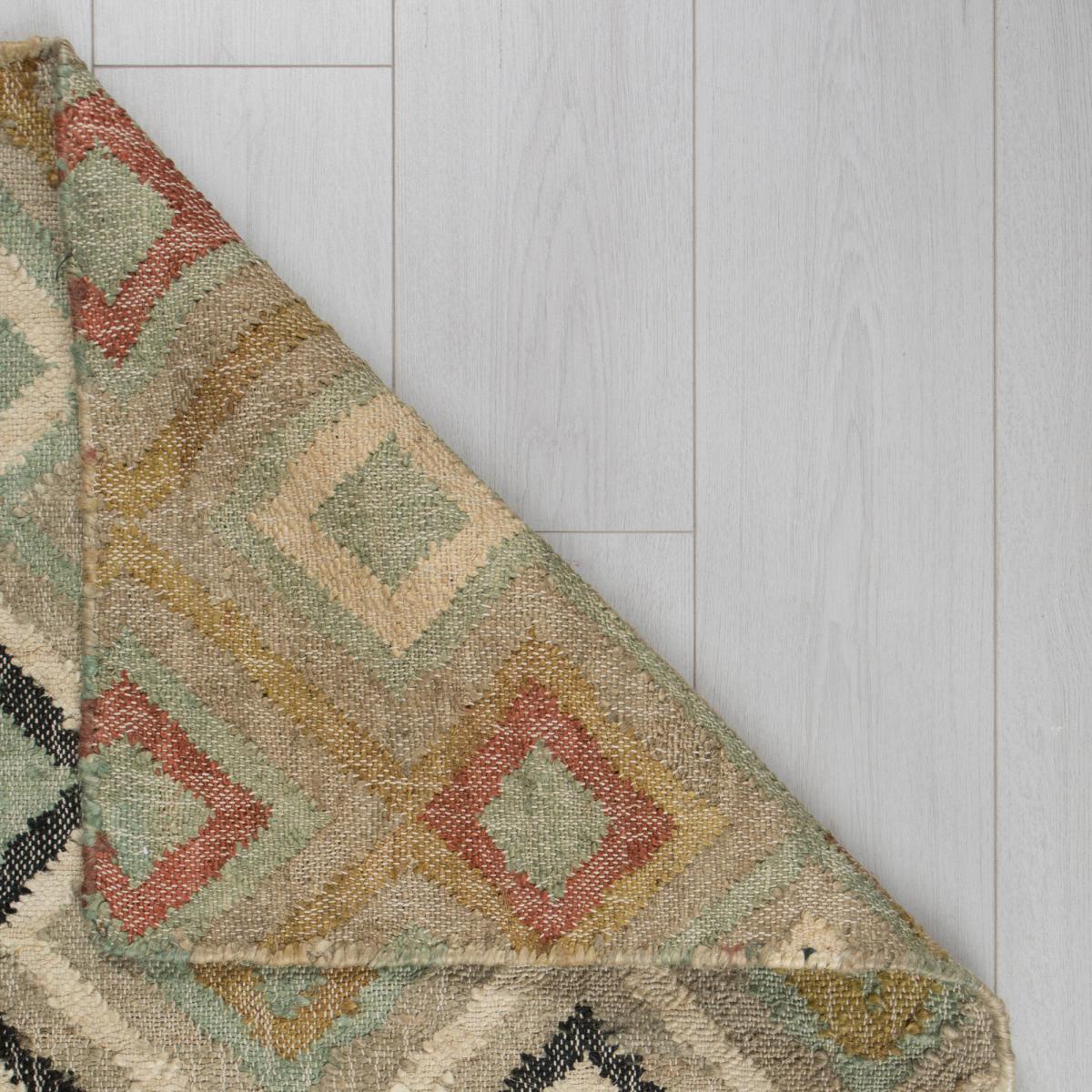 Marcella Jute Flatweave Rug Beige, Green and Black – image 5