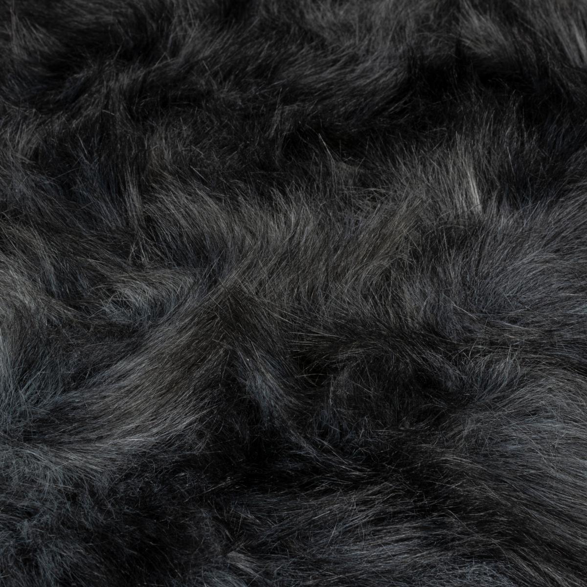 Siberia Single Pelt Faux Sheepskin Rug Siberia Charcoal – image 3