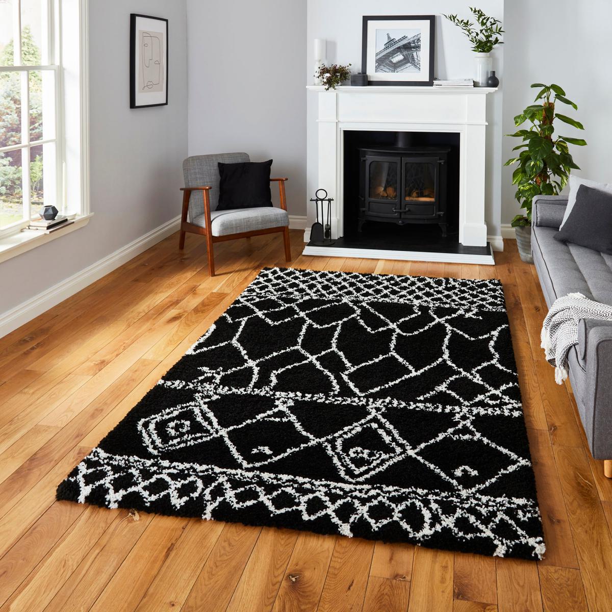 Scandi Berber G276 Rug Scandi Berber G276 Black White – image 1