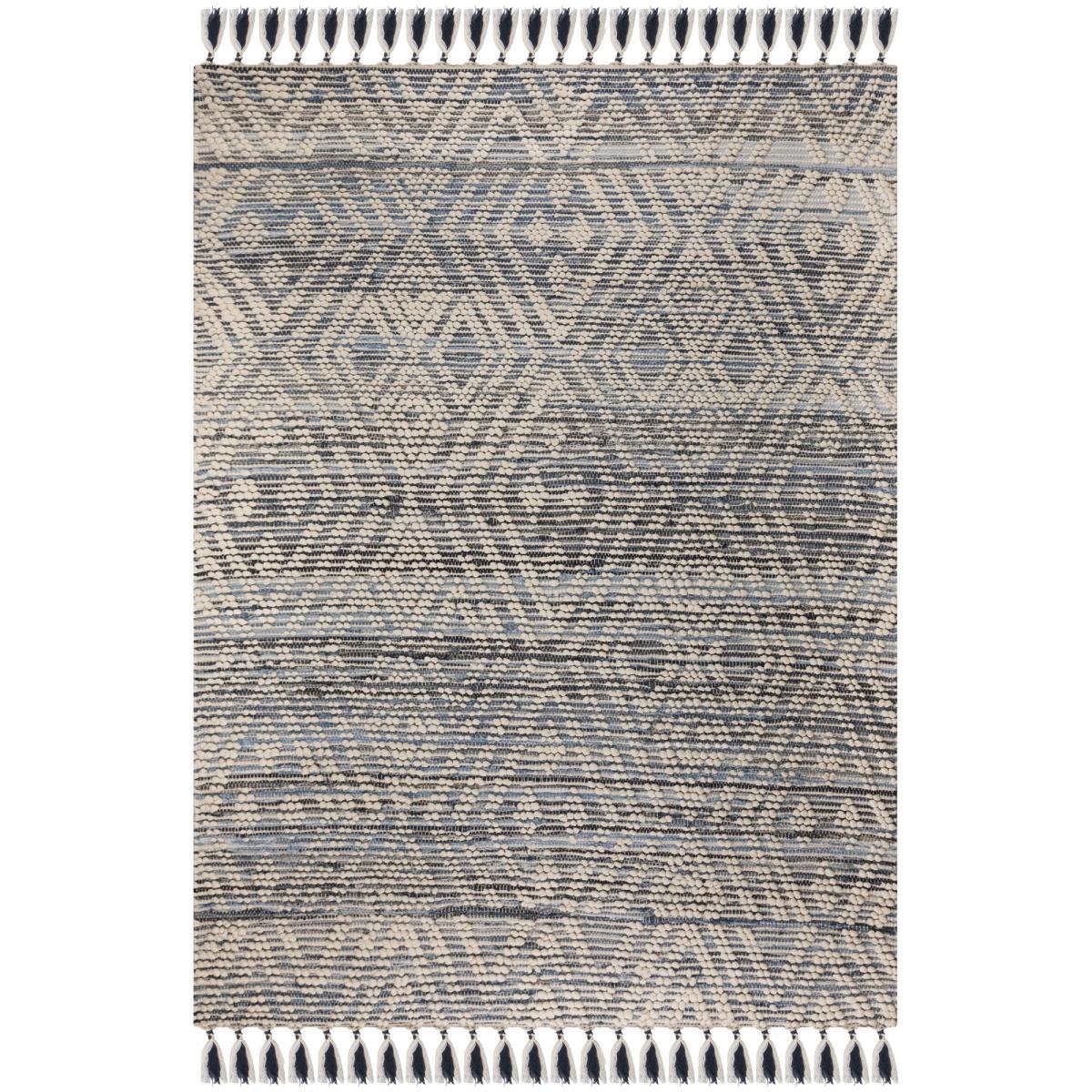 Diamond Denim Mix Flatweave Rug Blue and White – image 2