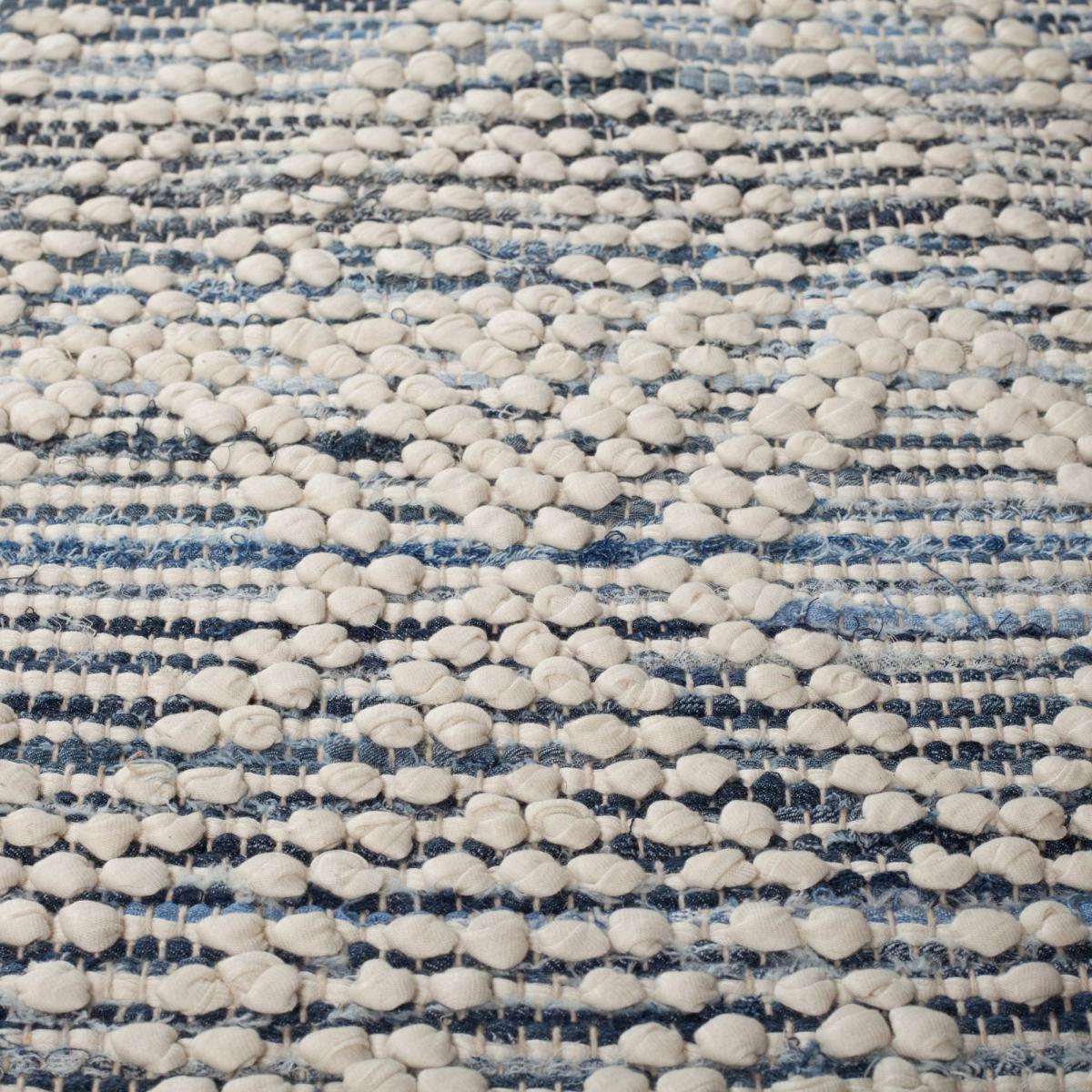 Diamond Denim Mix Flatweave Rug Blue and White – image 3