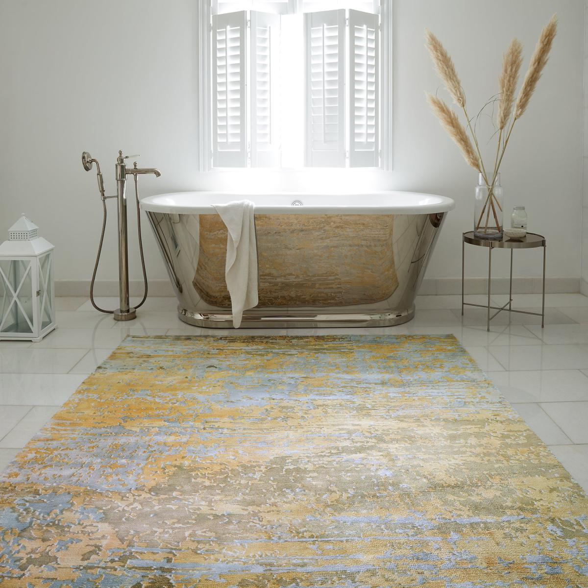 Karinna Abstract Rug Gold and Grey