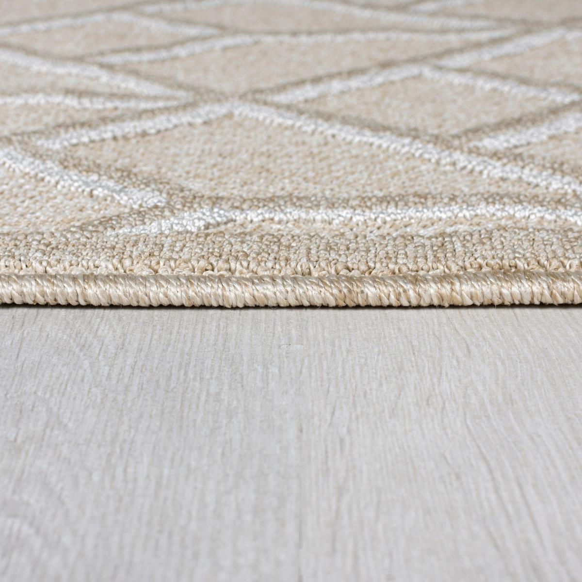 Una Diamond Indoor Outdoor Rug Cream – image 4