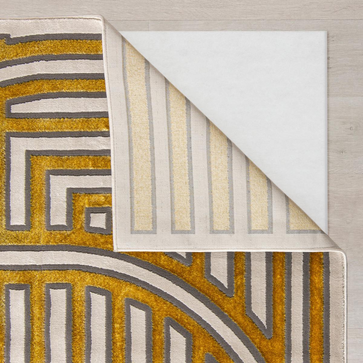 Gatsby Metallic Art Deco Rug Gold/Beige – image 5