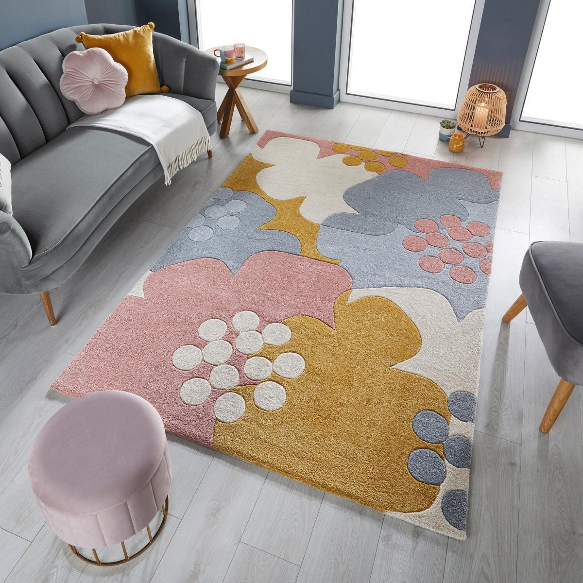 Retro Floral Rug Retro Floral Ochre – image 1