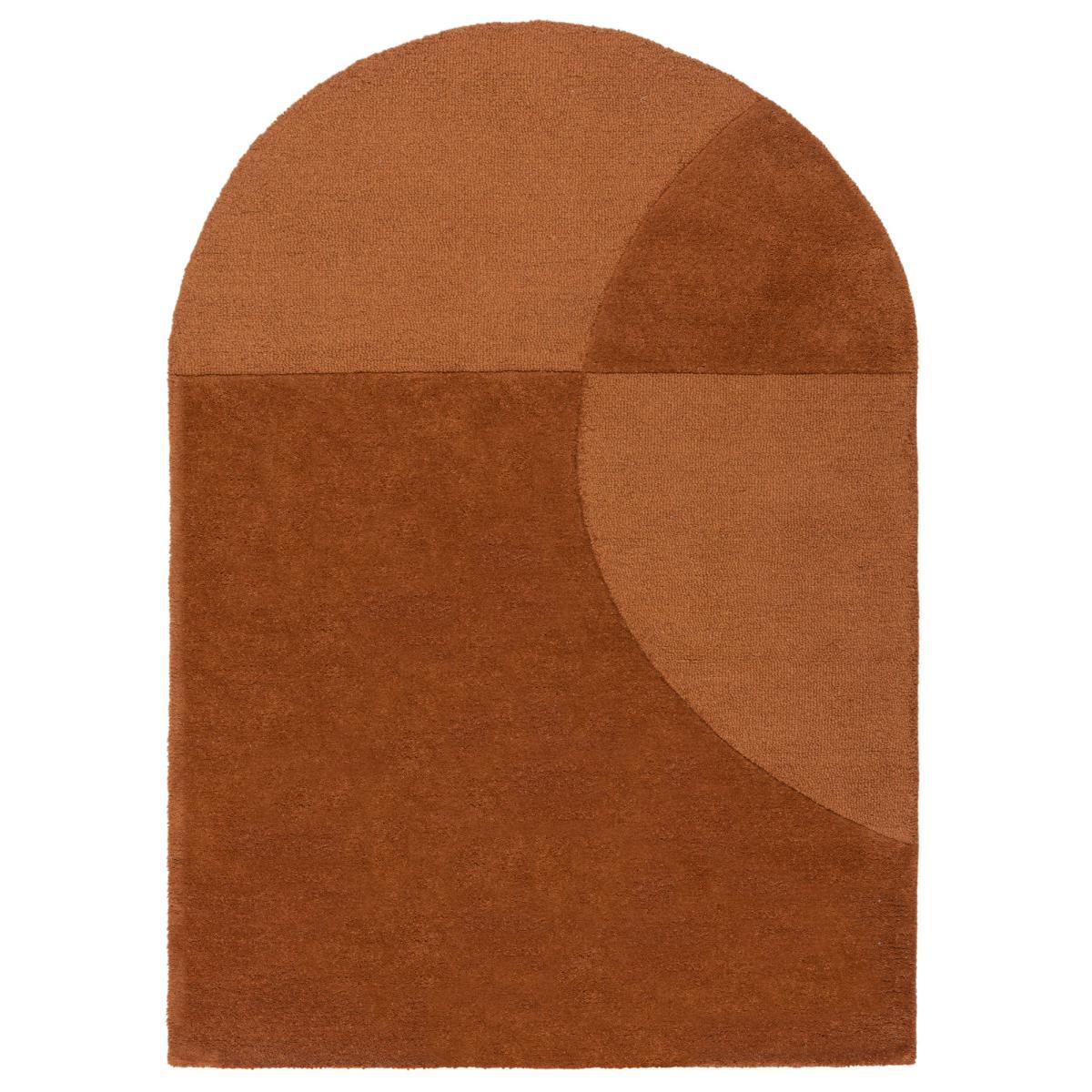 Elements Shaped Wool Rug Orange – image 2