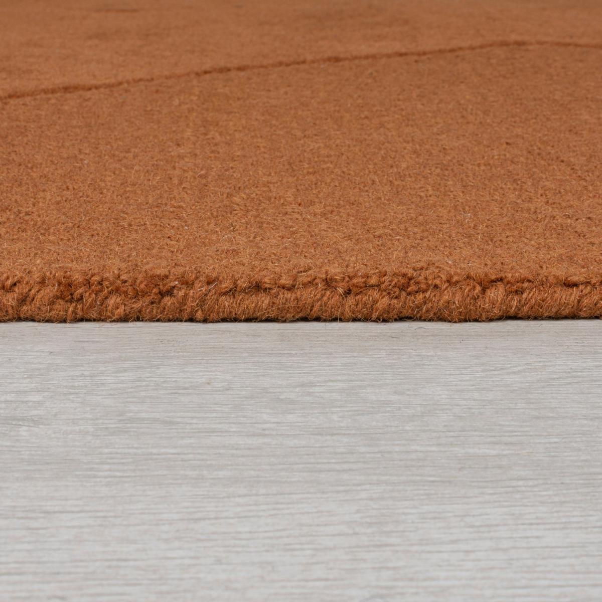 Elements Shaped Wool Rug Orange – image 4