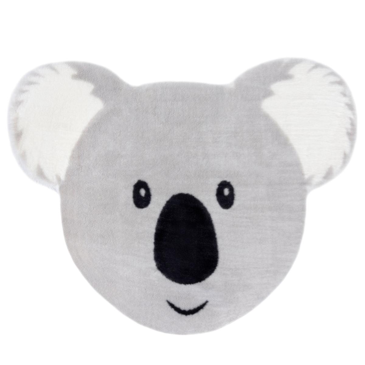 Koko the Koala Faux Fur Face Rug Grey – image 2