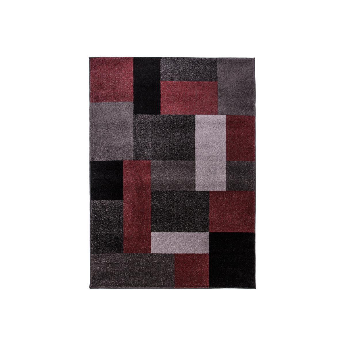 Red Chunky Blocks Rug Red – image 1