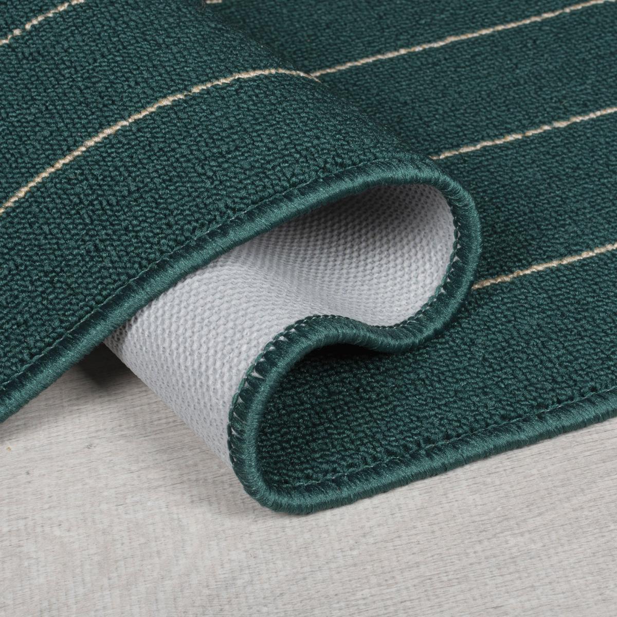 Practimat Theo Stripe Washable Rug Emerald – image 5