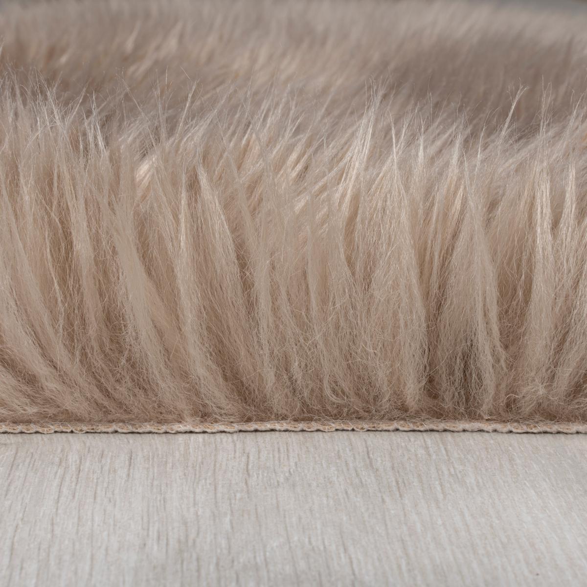 Luxe Faux Sheepskin Rug Luxe Natural – image 4