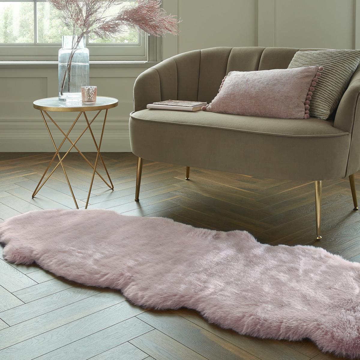 Copenhagen Double Pelt Faux Fur Rug Copenhagen Cream – image 2