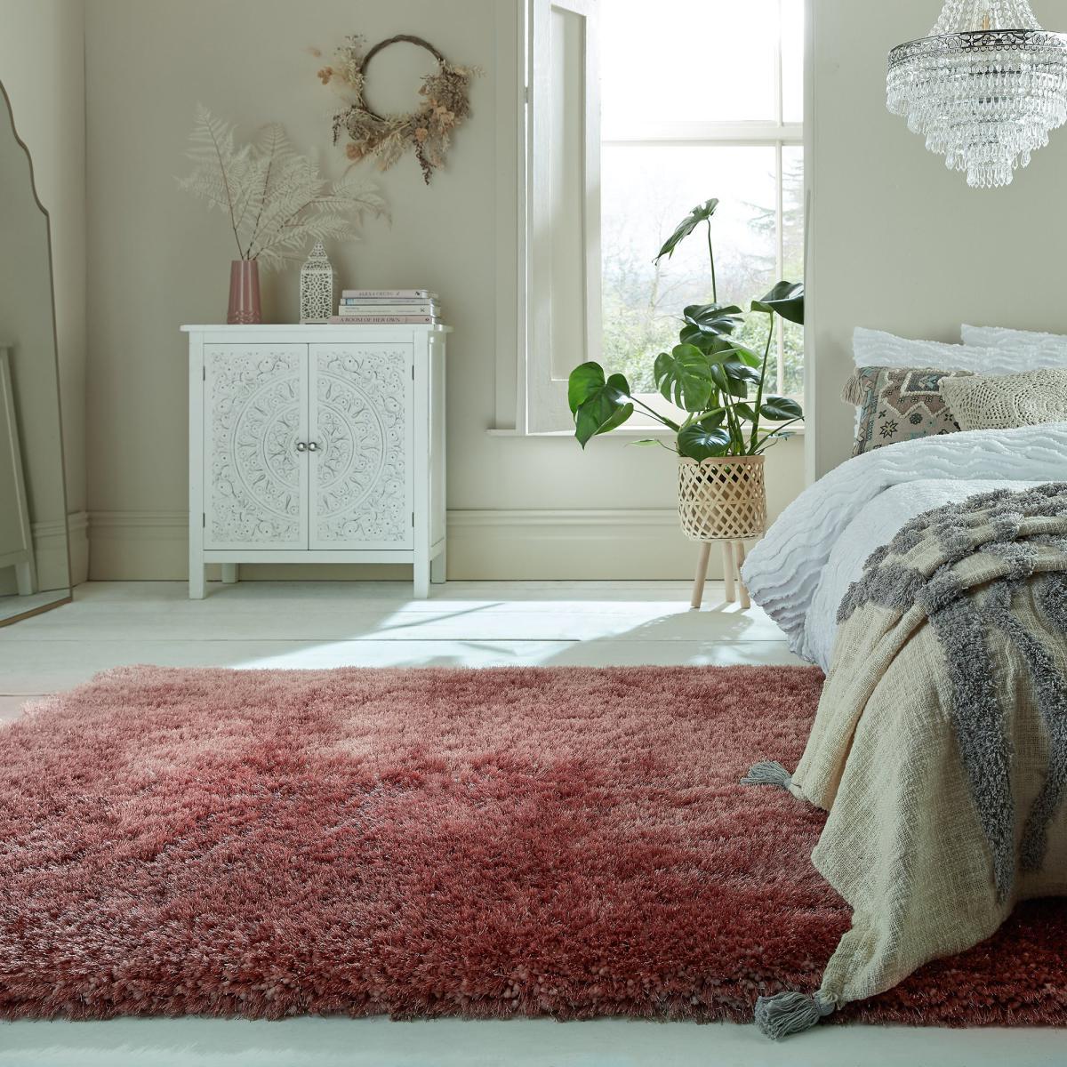Jewel Shaggy Rug Jewel Coral – image 1