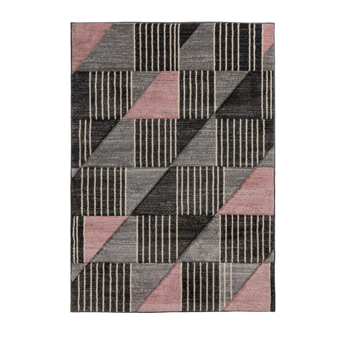 Velocity Geometric Rug Yellow, Grey and White – image 7