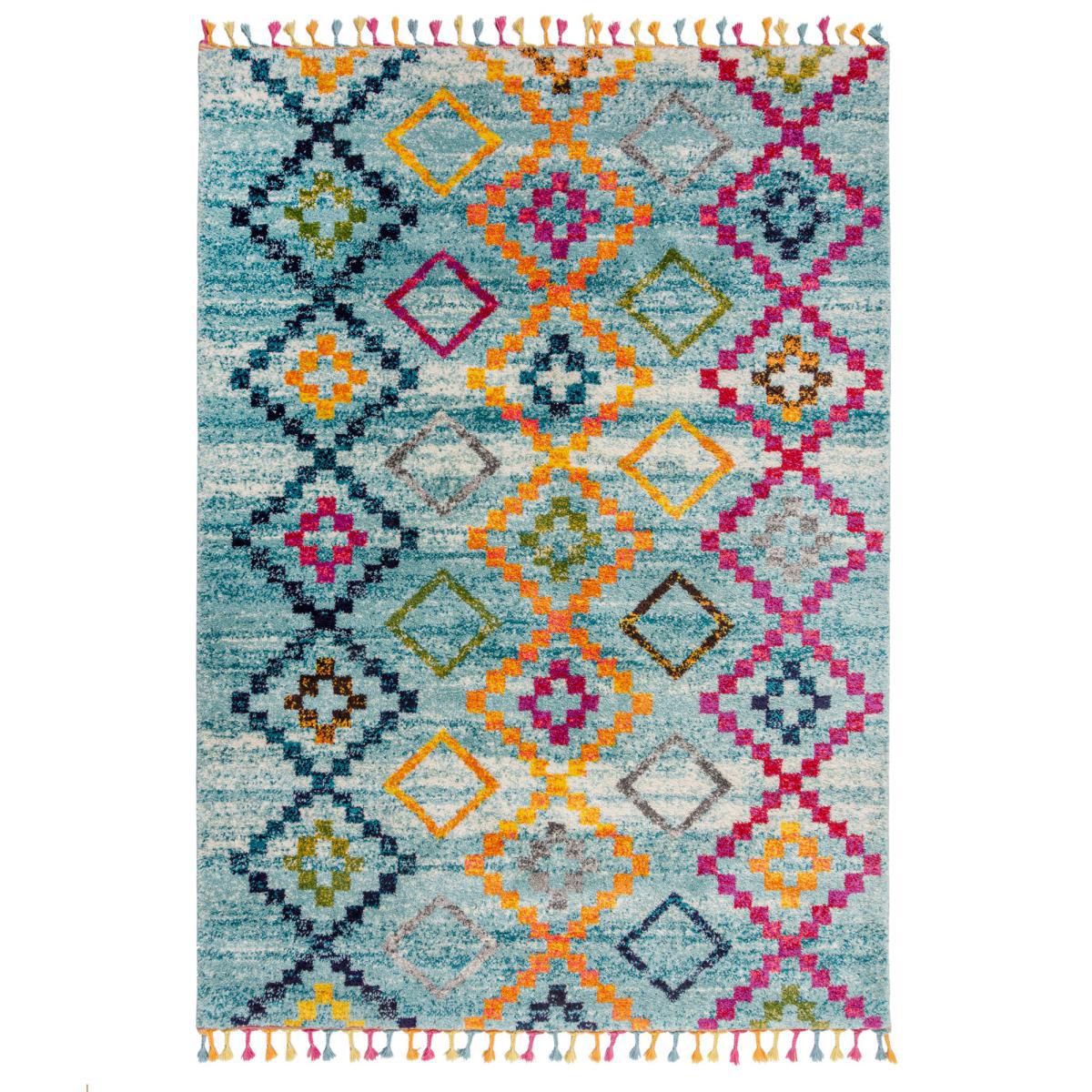Kasama Berber Rug Green, Blue and Yellow – image 2