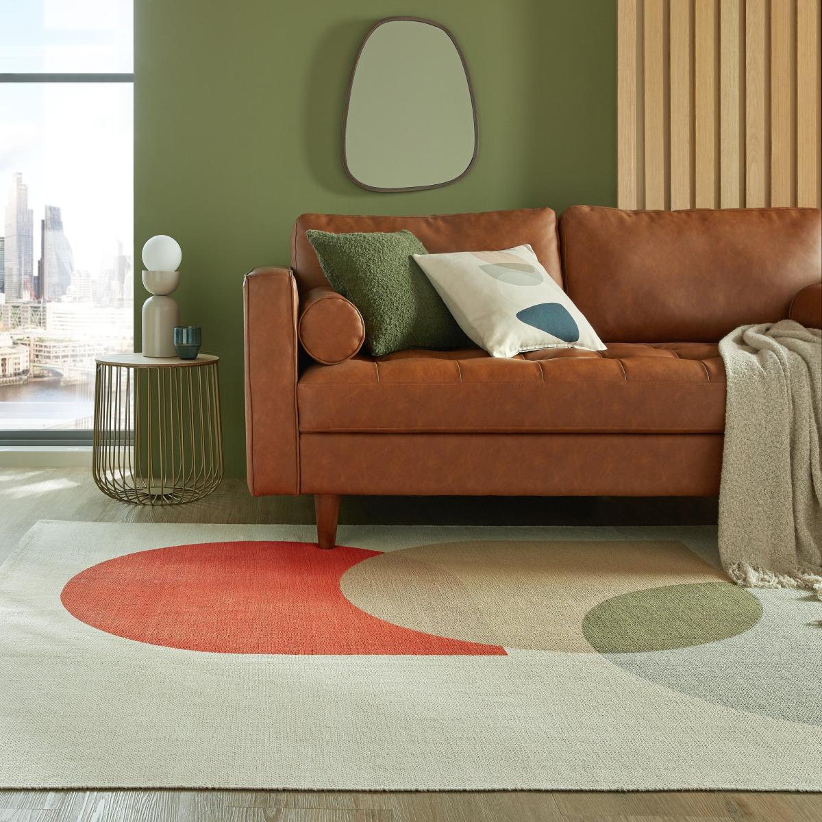 Elements Olle Cotton Flatweave Rug MultiColoured – image 1
