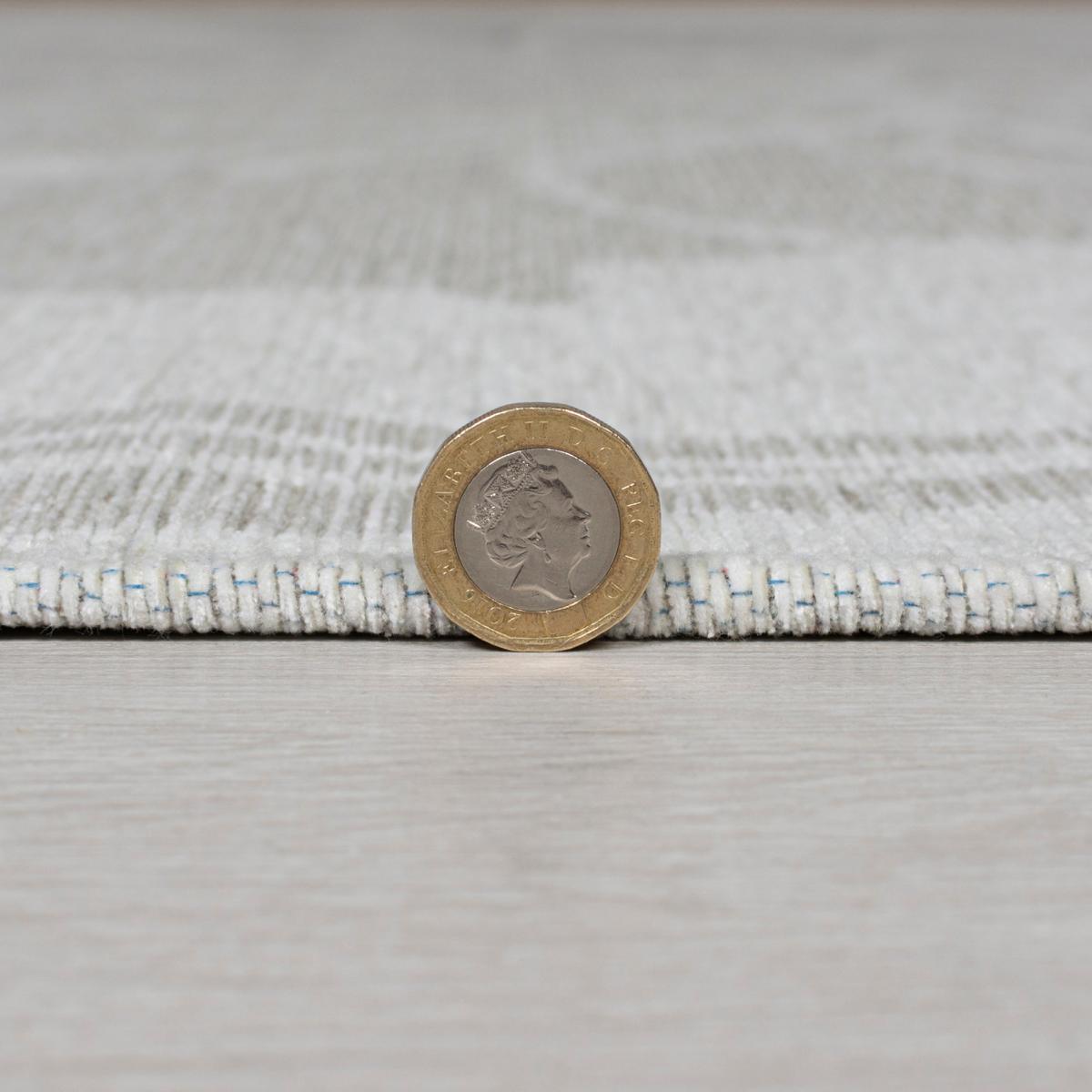 Zahra Grey Chenille Rug Grey, Brown and Blue – image 3