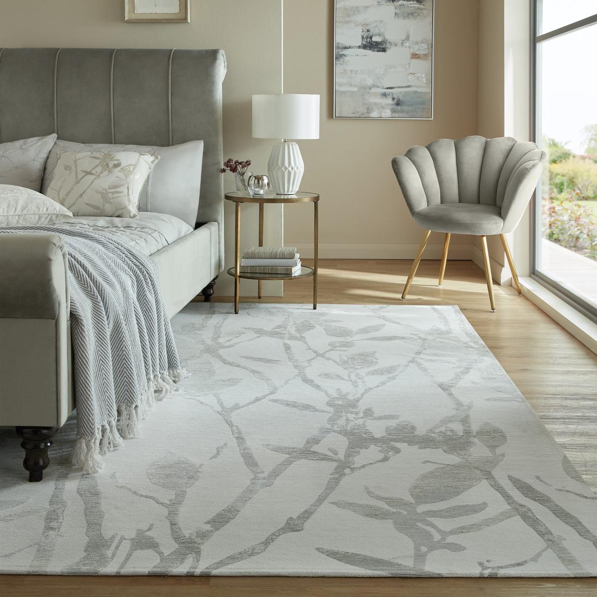 Zen Chenille Flatweave Rug Silver – image 1
