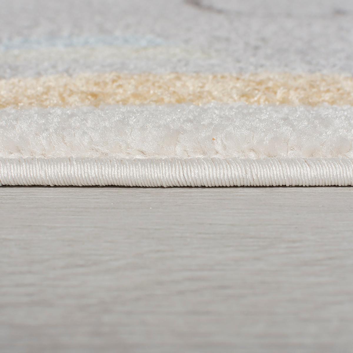 Multicoloured Elephants Rug Grey, Brown and Yellow – image 3
