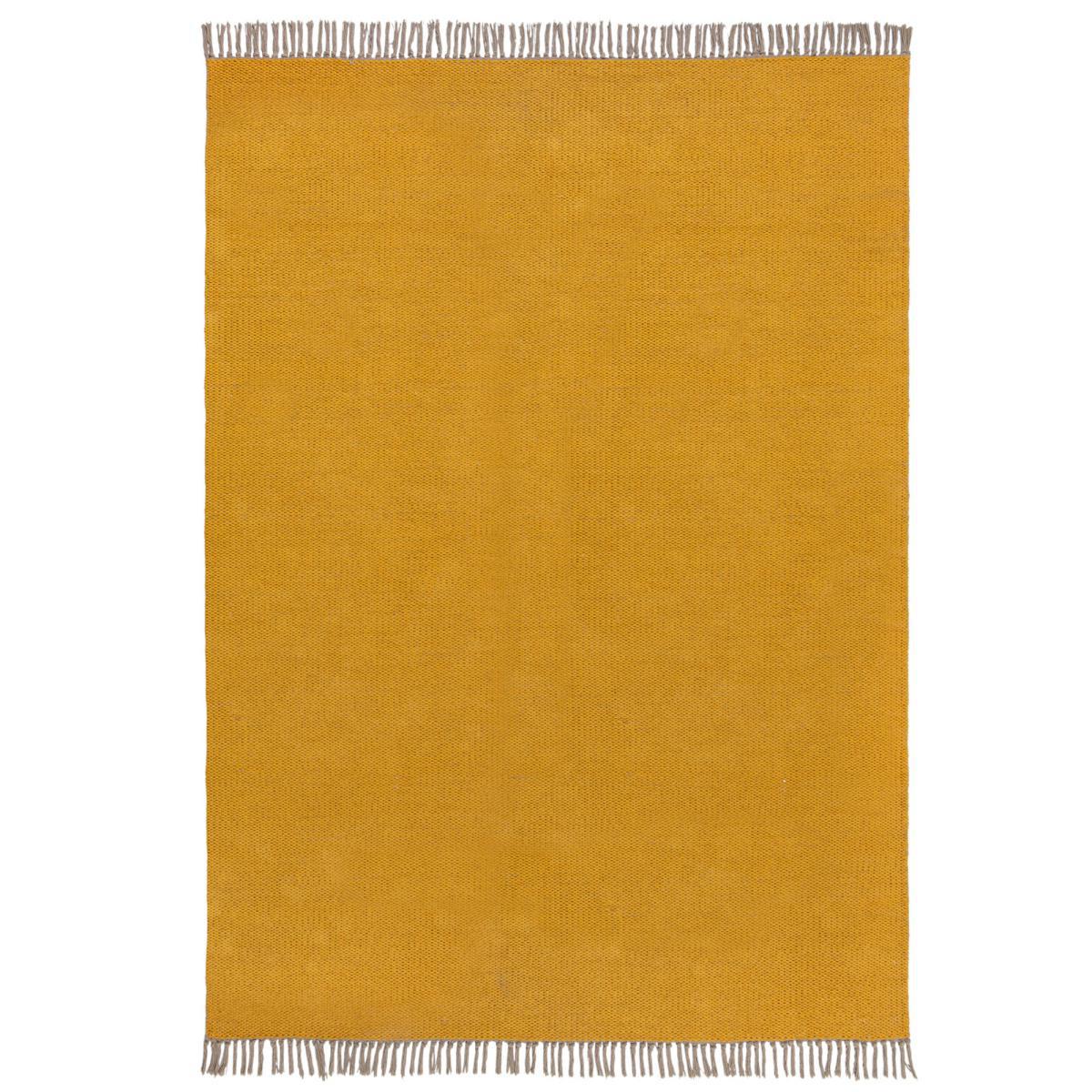 Reversible Cotton Rug Yellow/Grey – image 3