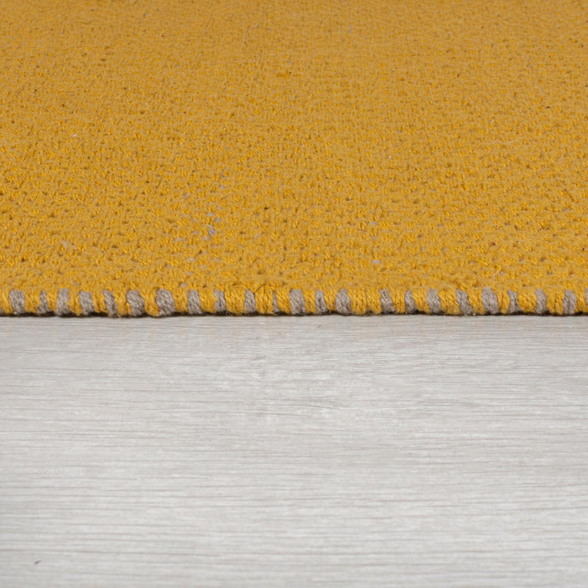 Reversible Cotton Rug Yellow/Grey – image 6