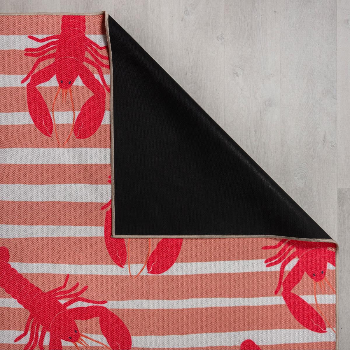 Riveria Lobster Recycled Indoor Outdoor Rug Pink – image 3
