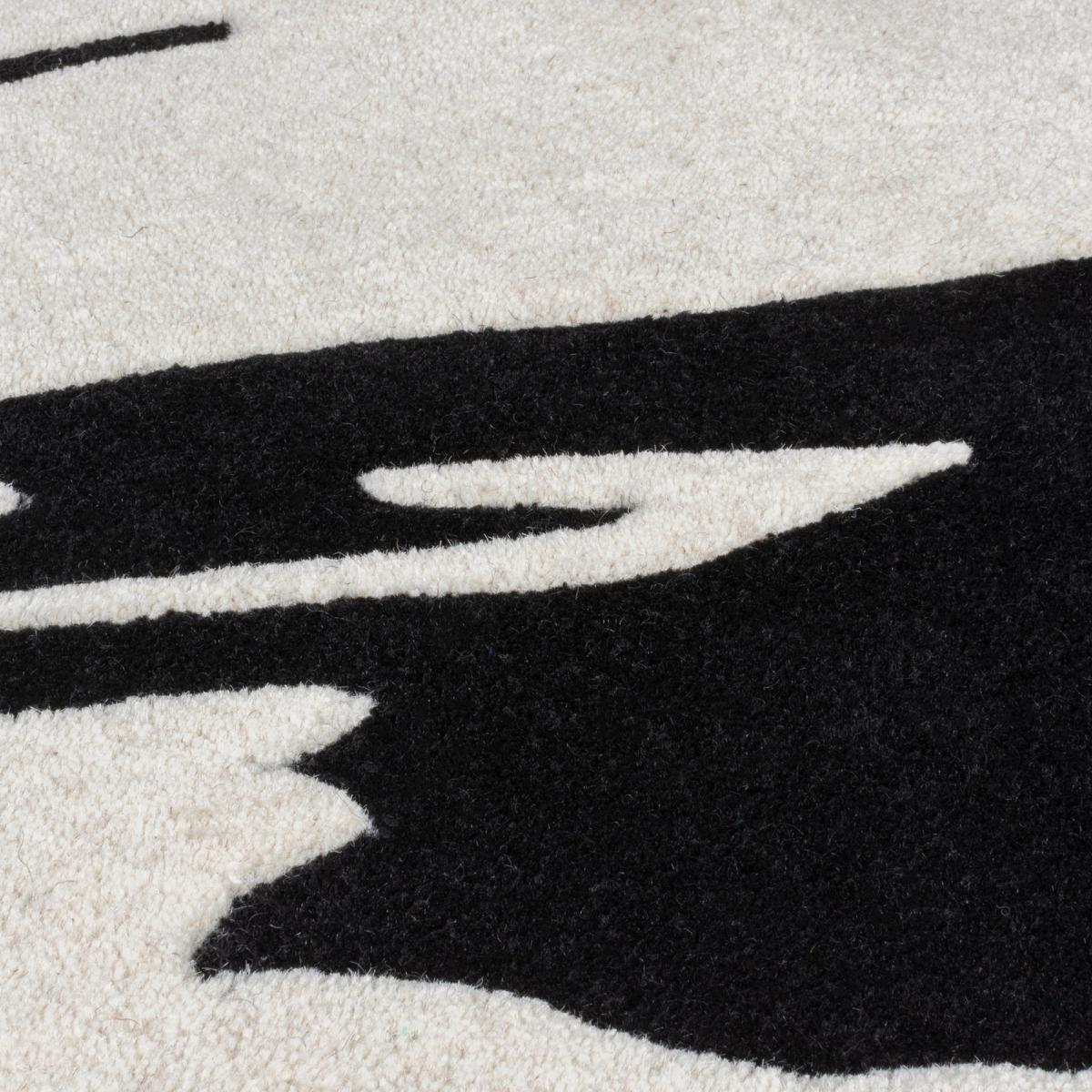 Contour Abstract Rug Contour Abstract Monochrome – image 3