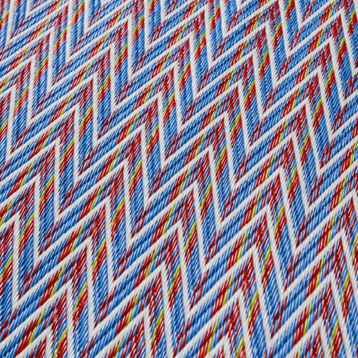 Zig Zag Bright Stripe Indoor Outdoor Rug – image 2