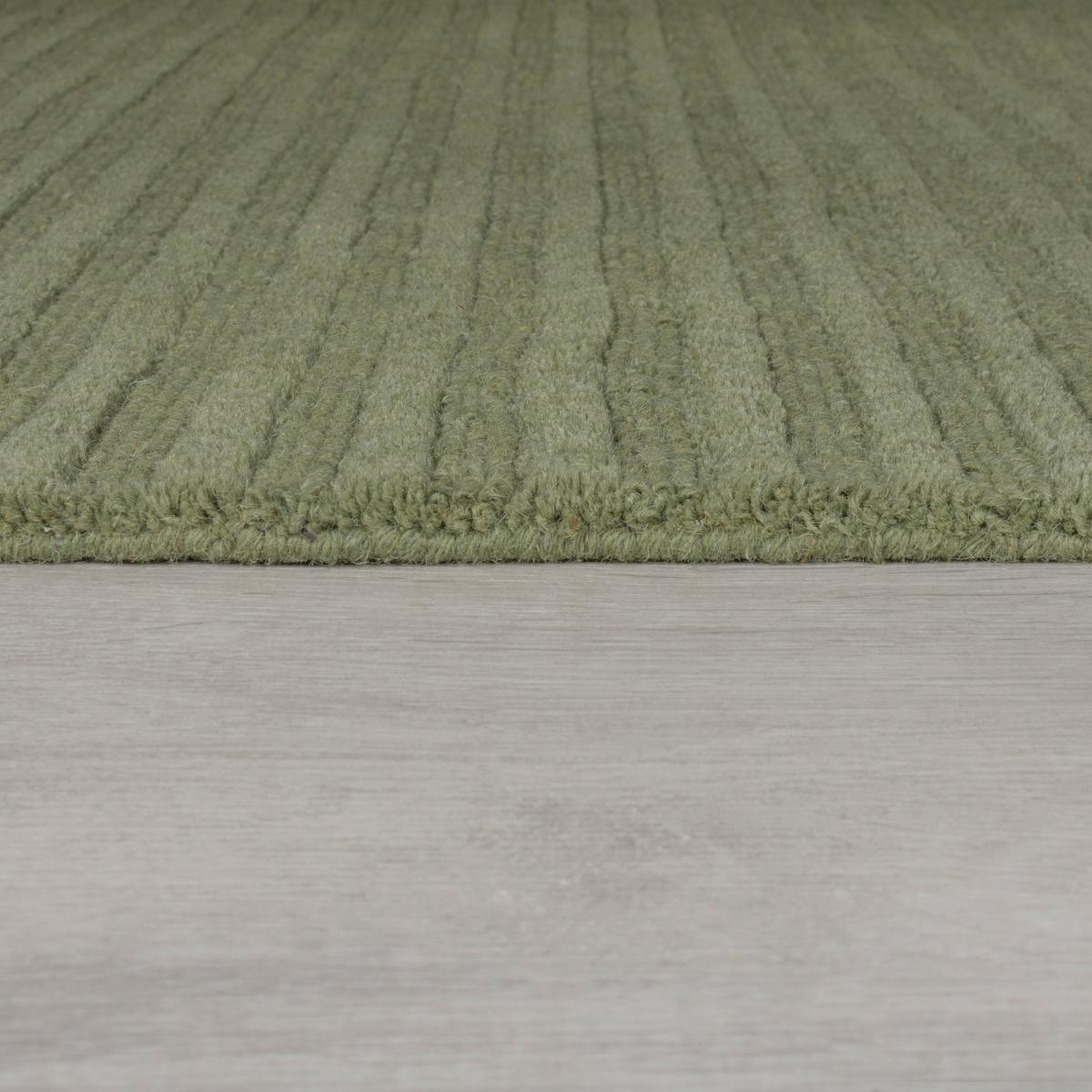 Wool Cord Stripe Rug Wool Cord Olive – image 4