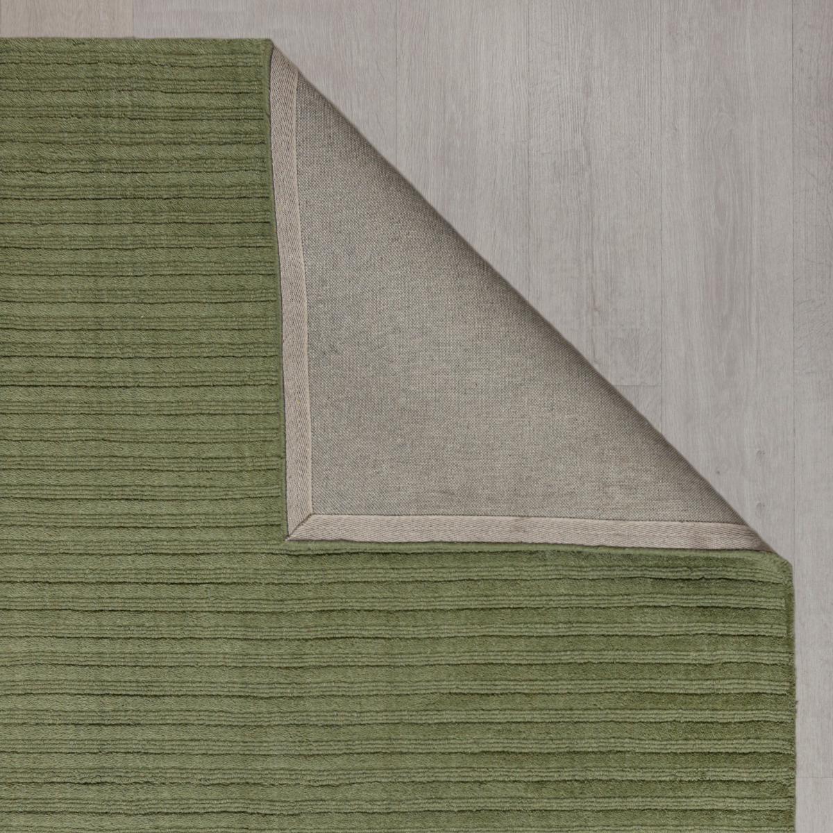Wool Cord Stripe Rug Wool Cord Olive – image 5
