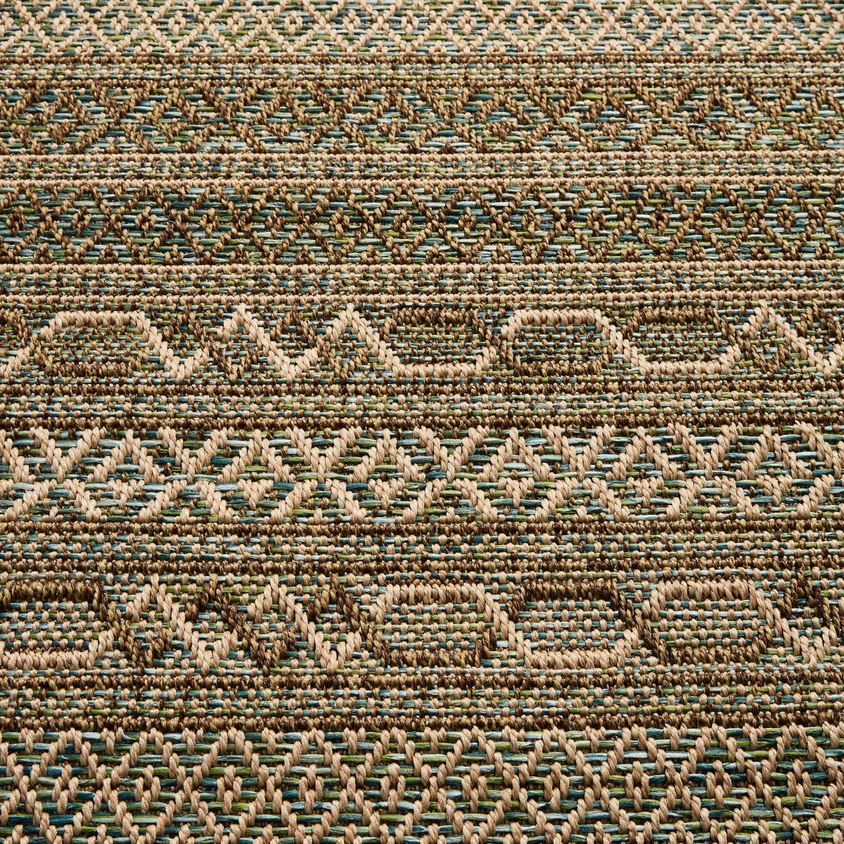 Panama Weave Green Indoor Outdoor Rug Natural – image 2
