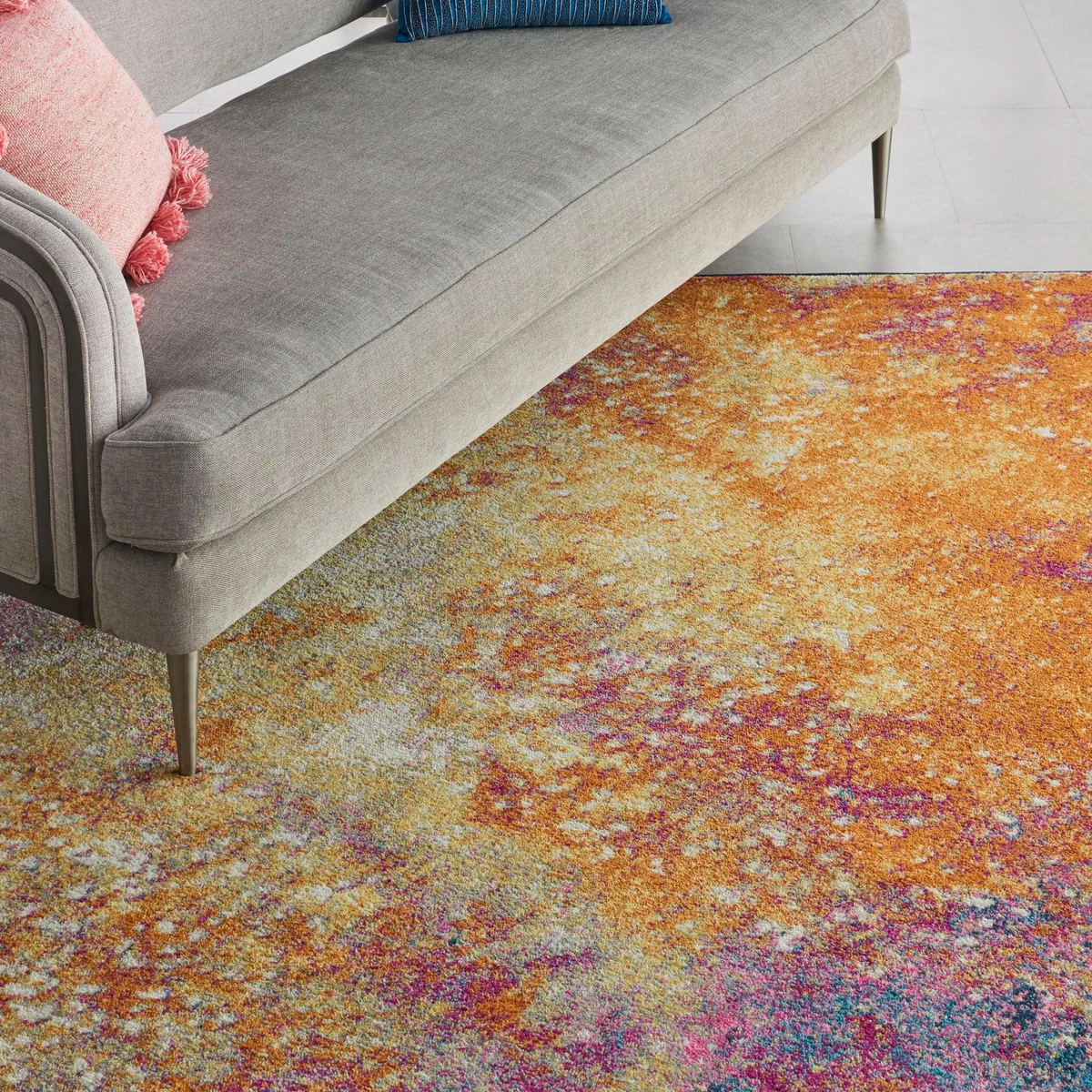Sunburst Passion Rug Pink/Orange/Blue – image 5