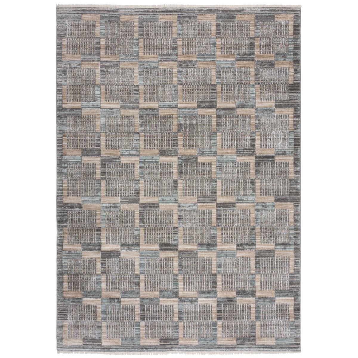 Evelyn Blocks Checked Rug – image 5