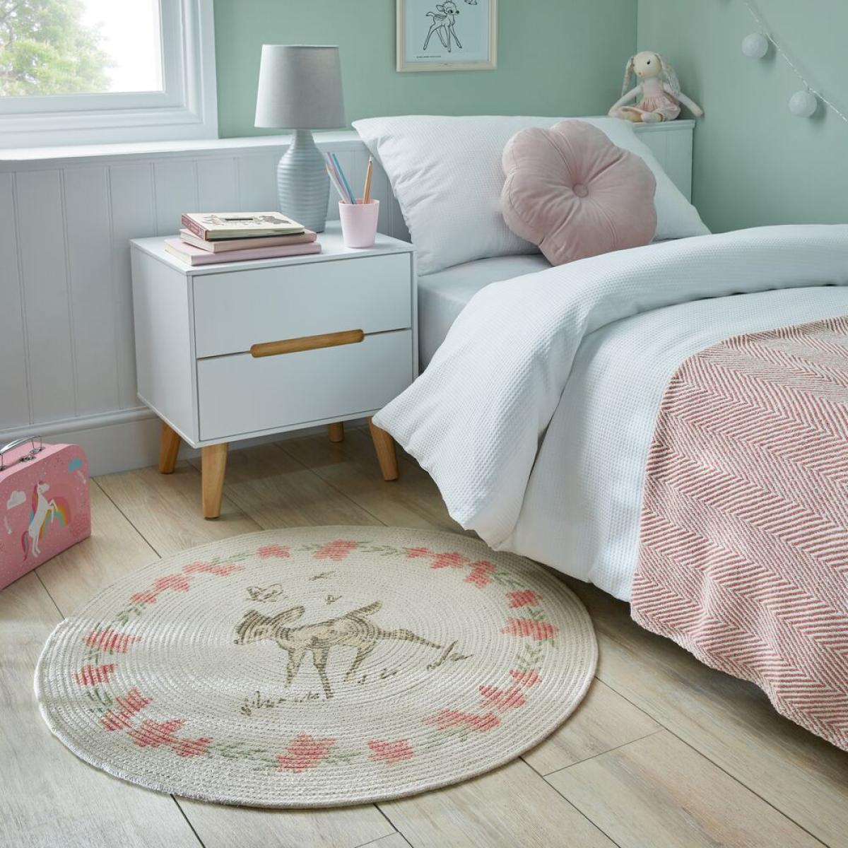 Disney Bambi Cotton Round Rug Natural – image 1