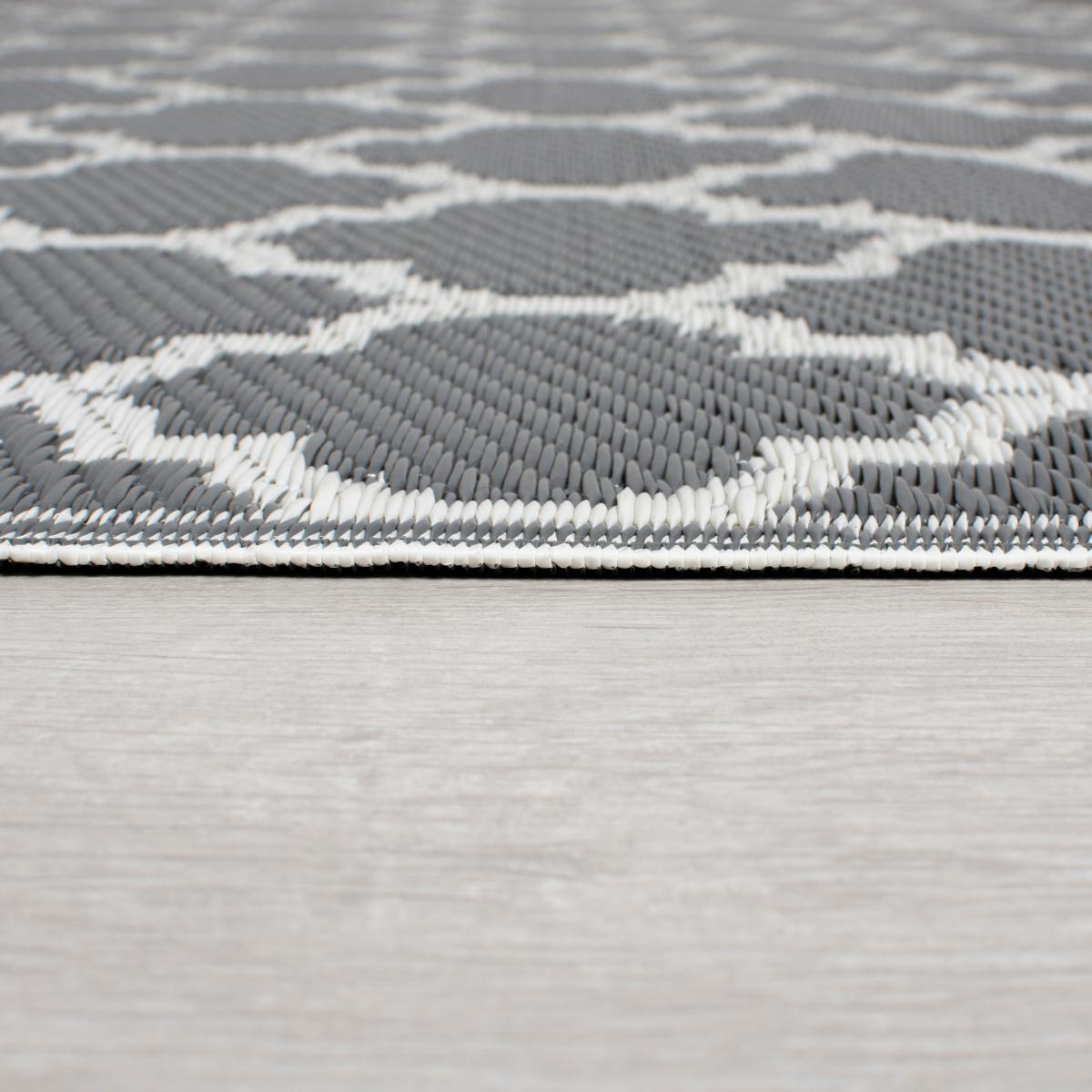 Trellis Indoor Outdoor Rug Light Grey – image 3