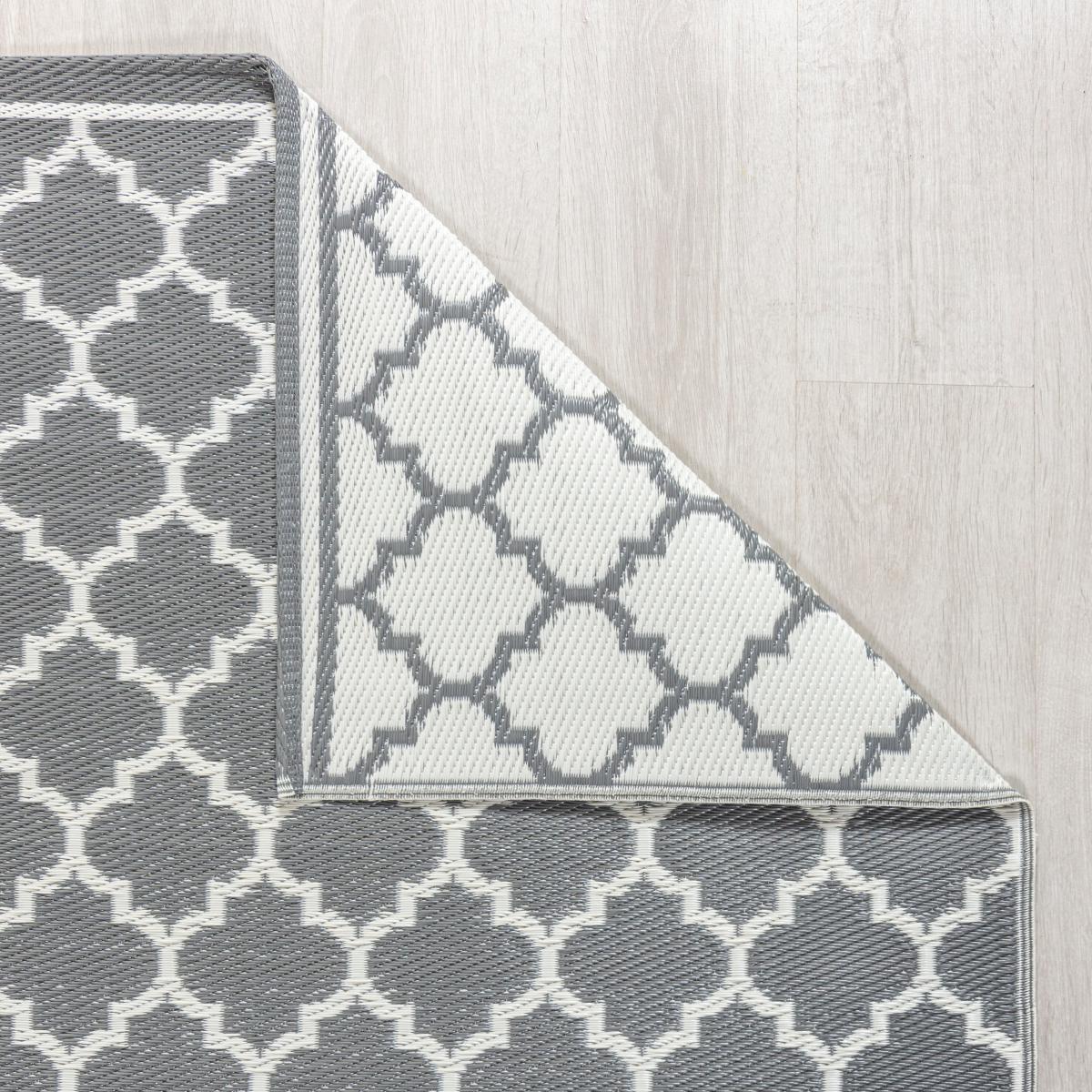Trellis Indoor Outdoor Rug Light Grey – image 4