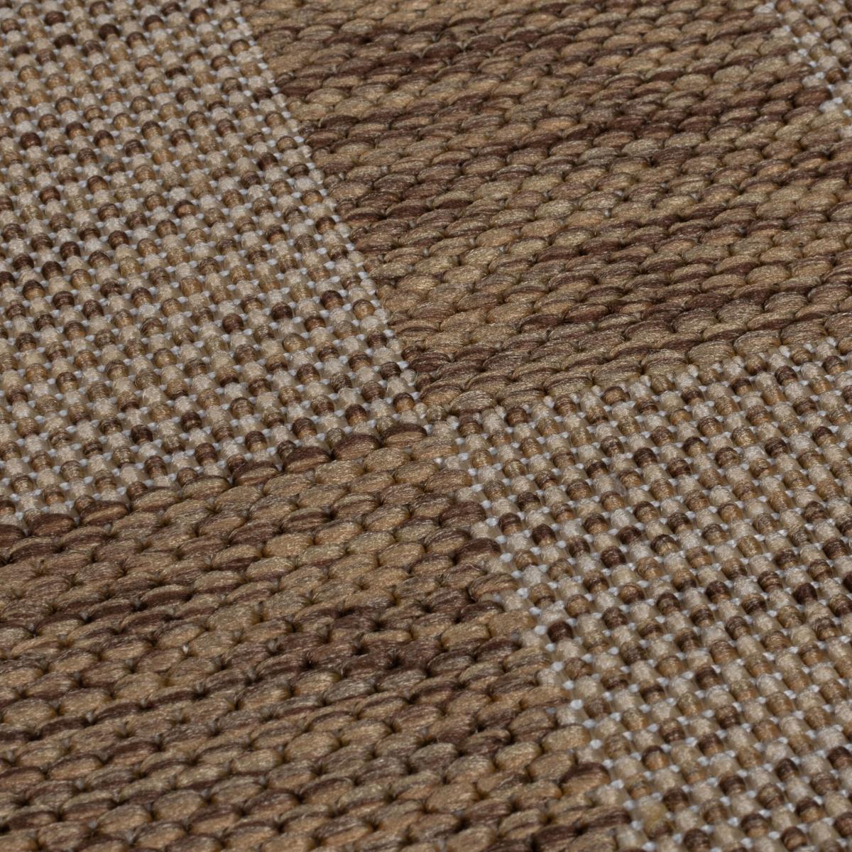 Checkerboard Indoor Outdoor Rug Natural – image 2